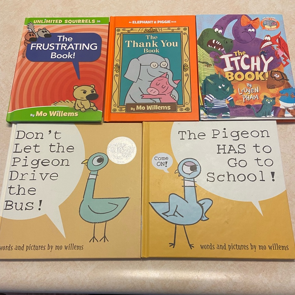 Lot of 5 Mo Willems Books Hardcover Pigeon Itchy Frustrating Piggy Kids Child